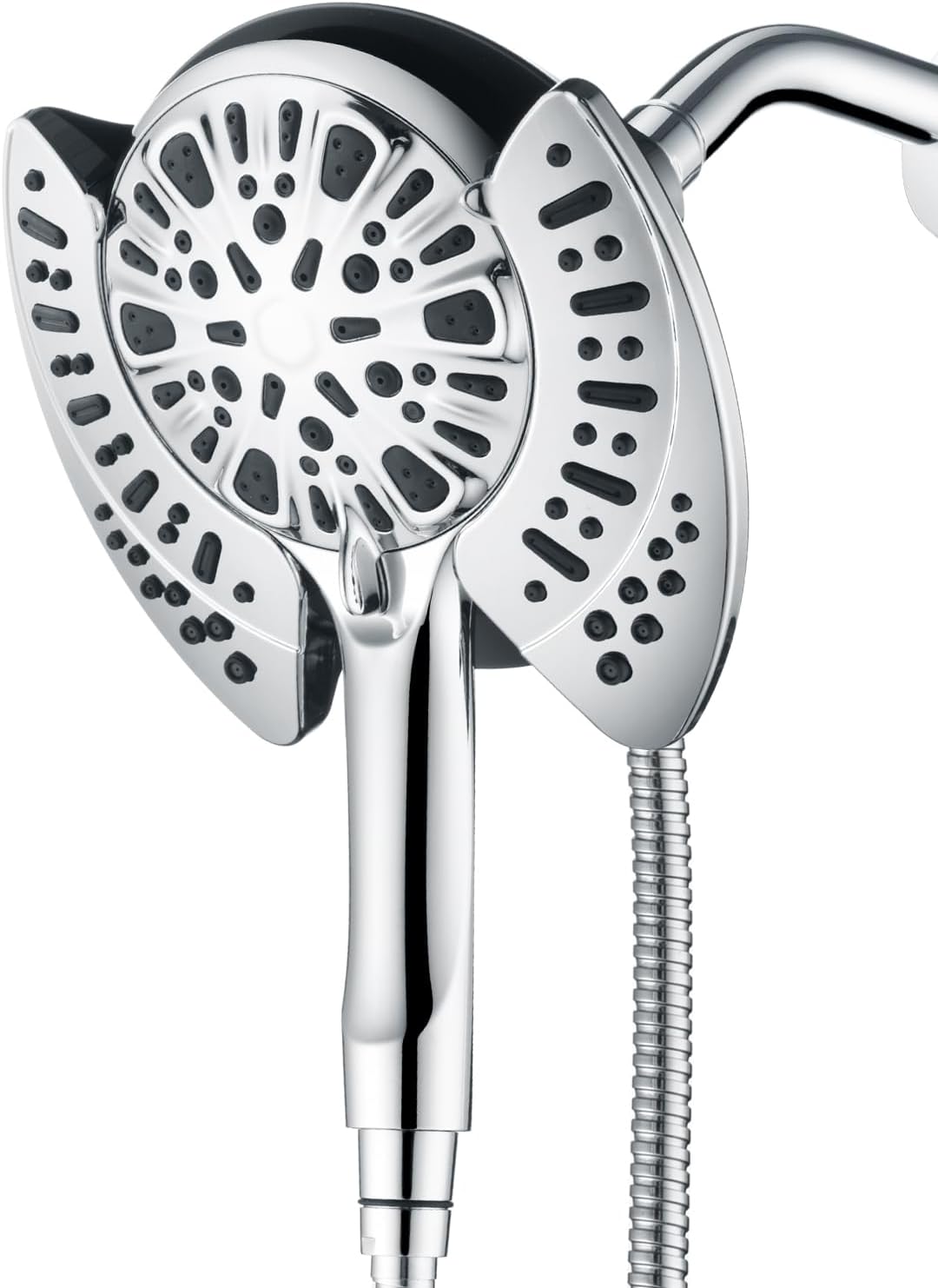 INAVAMZ Shower Head with Handheld High Pressure: Hand Held Shower Head & Rain Shower Head 2-IN-1 Shower Head with 59" Rotatable Stainless Steel Hose, Shower Trim Systems, Sliver 2.5 GPM 15391 Filter