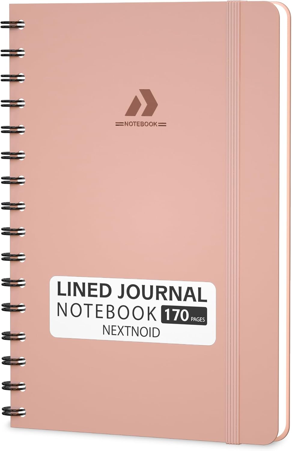 Nextnoid Lined Spiral Notebook Journal For Women & Men - A5(5.8" x 8.3") 170 Pages, Hardcover Notebooks for Work & Note Taking, College Ruled Journals for Writing - Grey