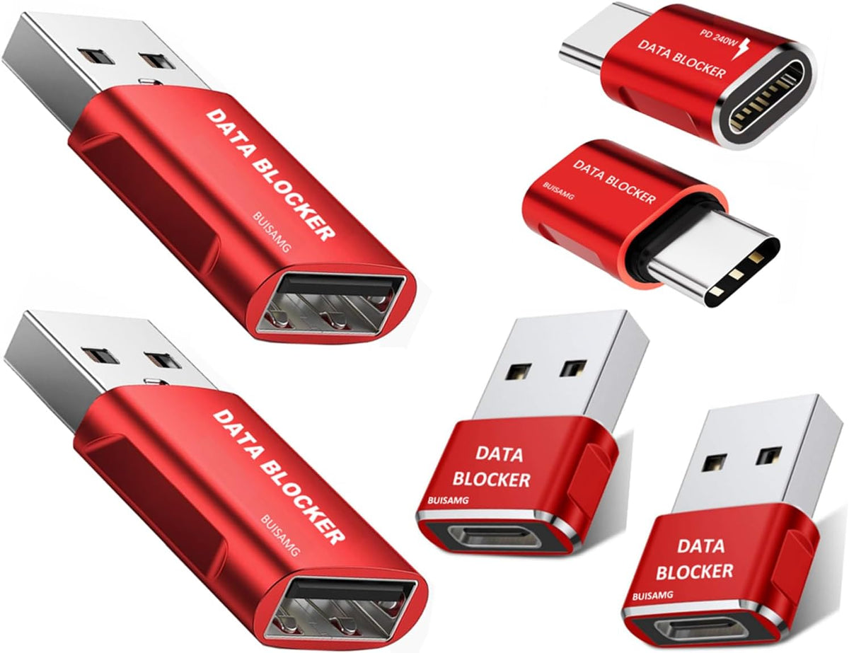 Data Blocker, USB C Data Blocker Protect Against Juice Jacking, 6-pcs