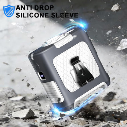 AINFTIME 2025 Portable Waist Clip Body Fan 10000mAh Personal Wearable 8-40H Powerful Outdoor (10000mAH / Green)