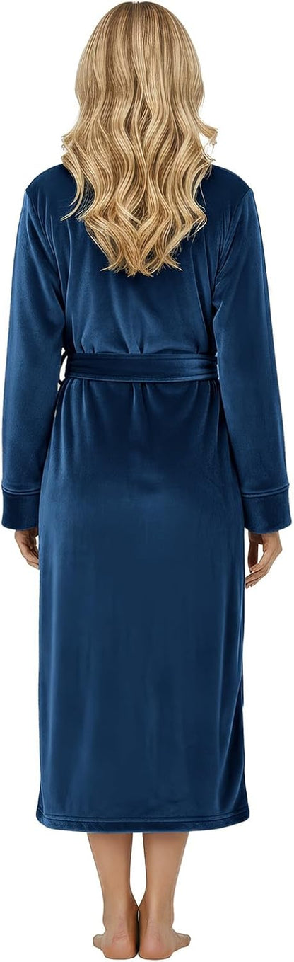 Premium Ultra Soft Robes for Women Plush Fleece Long Bathrobe