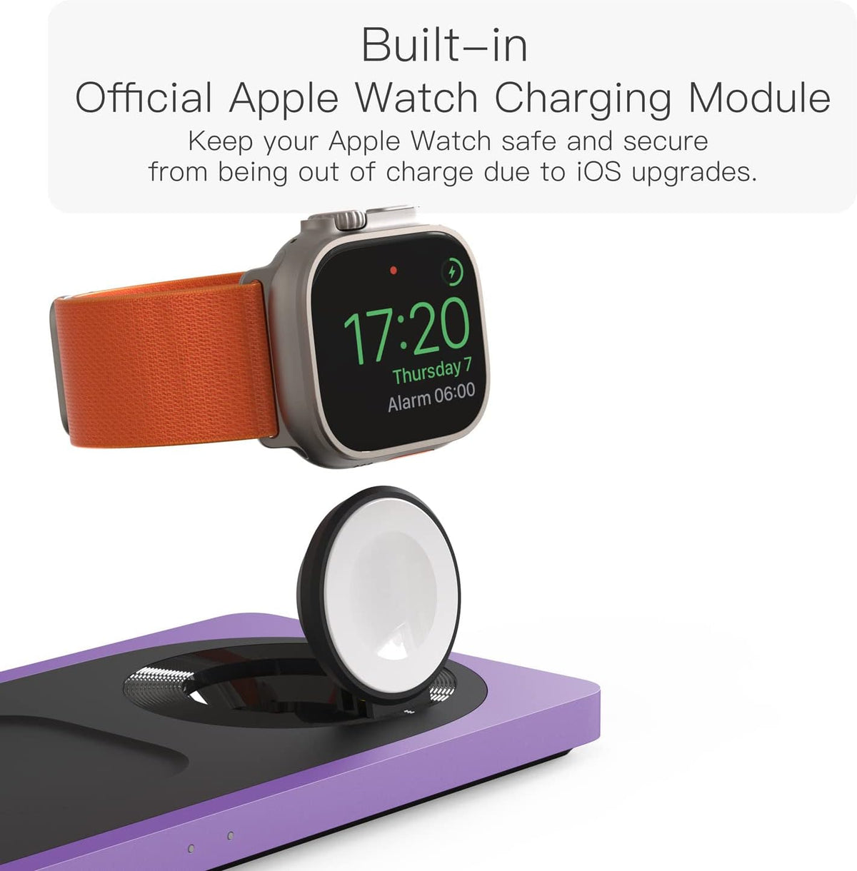 PETINO 3 in 1 Wireless Charging Station for Apple Devices with MagSafe