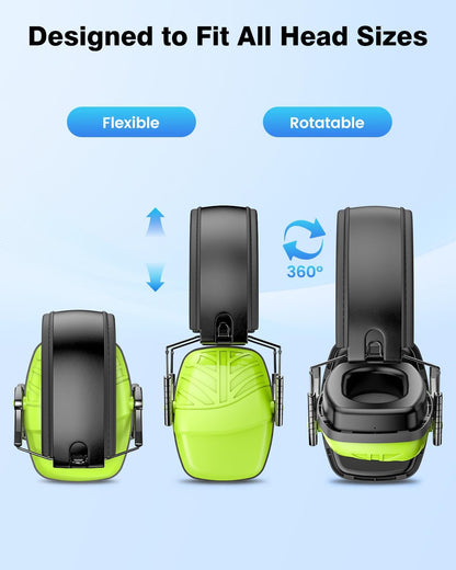 Link Dream 2Pack Ear Protection, NRR 35dB Hearing Protection Noise Canceling Ear Muffs Adjustable Headband for Shooting