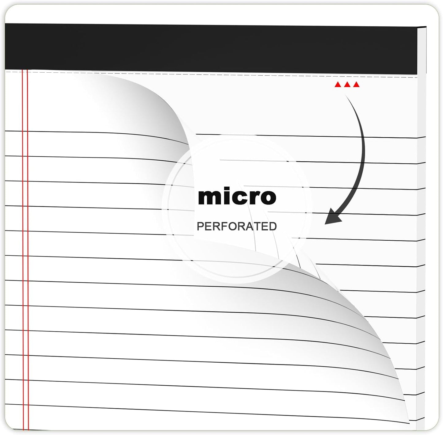 5pcs Small Note Pads 5x8 Notebook College Ruled Legal Pads Color Notepads 5 Pack Study Back Writing Pads 5 x 8 Perforated Narrow Ruled Pads of Paper for School & Office Supplies 30 Sheets/Pack