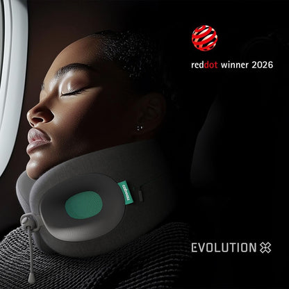 Cabeau Evolution X Deluxe - Best Travel Neck Pillow with Travel Bag (Diamond Black/White)