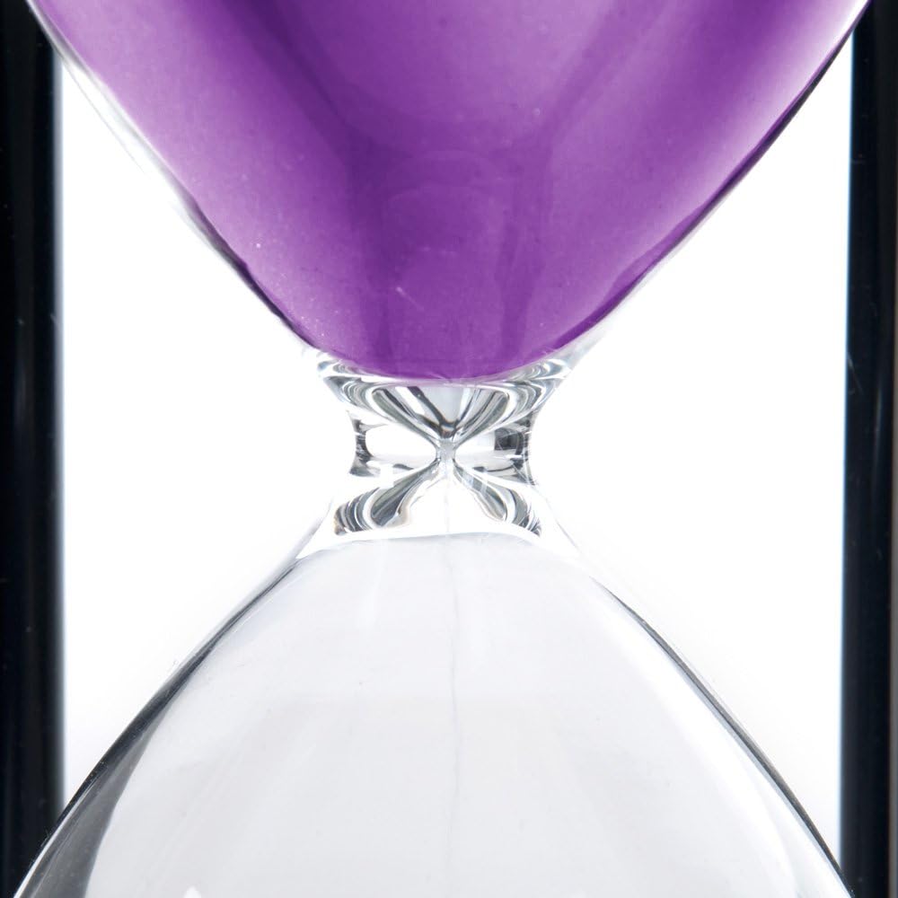 60 Minutes Hourglass, Wood Sand Timer, White | 4 x 4 x 8 inch Sand Clock