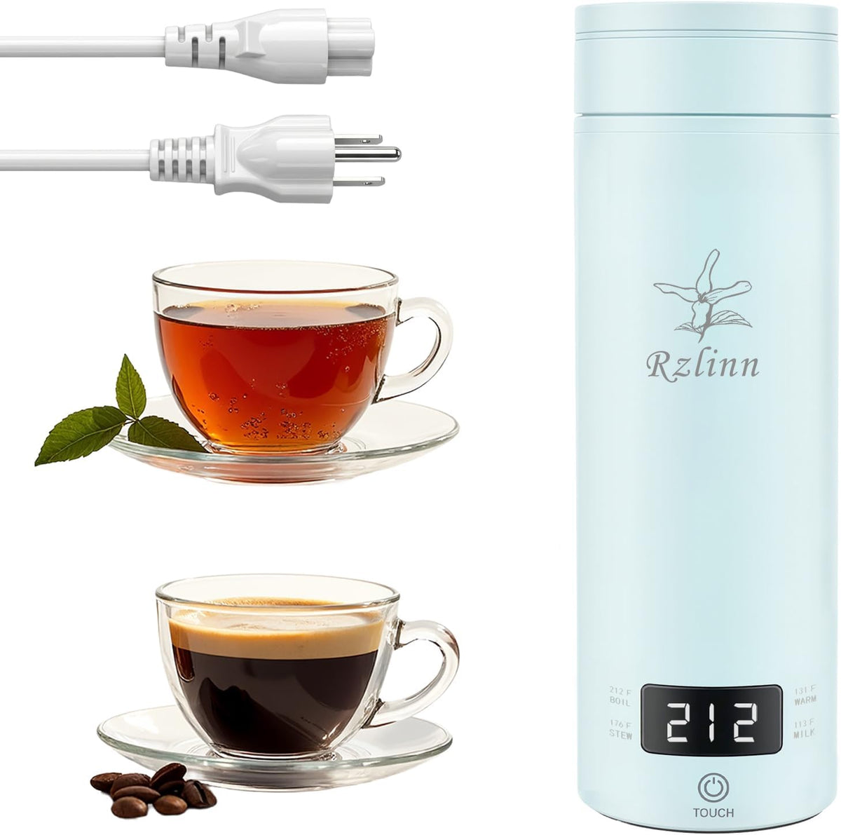 Portable Electric Kettle For Travel, 120V, 450ml, 4 Temperature Control