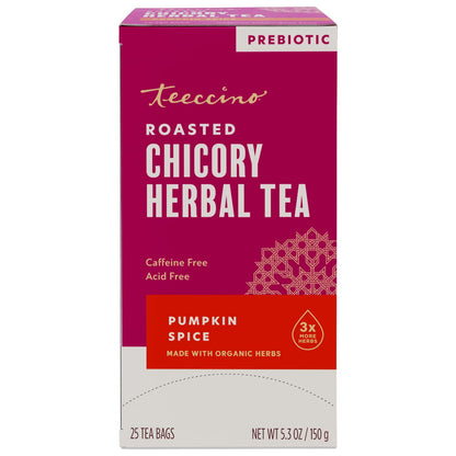Teeccino Holiday Herbal Tea Sampler Assortment - Candy Cane, Gingerbread, Snickerdoodle - Caffeine-Free Holiday Dessert Teas with Prebiotic Chicory, 12 Tea Bags