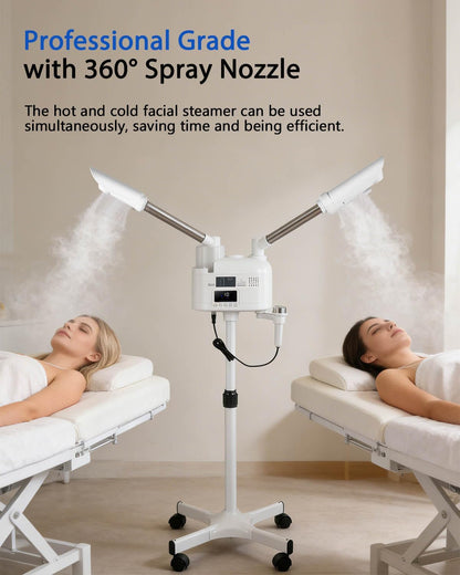 Artist hand Professional Facial Steamer with 5X LED Magnifying Lamp 3 in 1