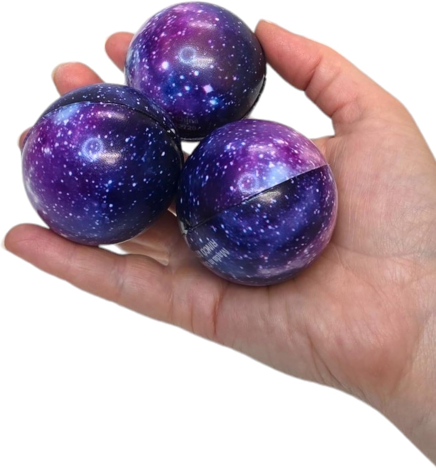 Zugar Land Galaxy Foam Stress Relief 2" Balls (4 Pack) Squeeze Relaxable Stress Relief for Kids and Adults Calming Figdet Toy Autism ADHD Fun Soft Toys for Party Favors (4 Balls)