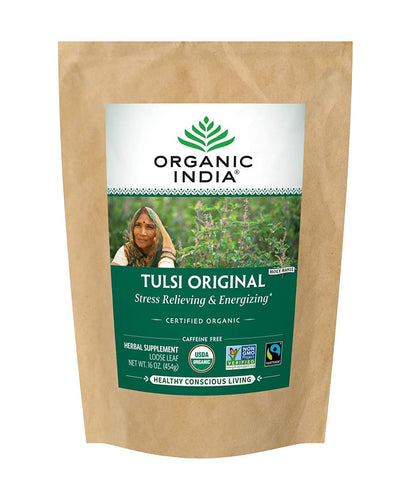 ORGANIC INDIA Tulsi Original Tulsi Tea, Organic Loose Leaf Tea, 1 lb Bag