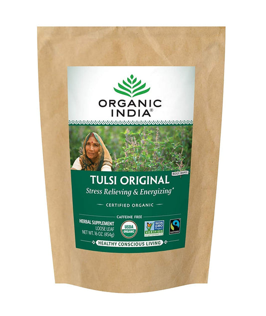 ORGANIC INDIA Tulsi Original Tulsi Tea, Organic Loose Leaf Tea, 1 lb Bag