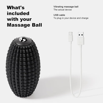 HODEMI Vibrating Massage Ball Roller with Rolling Head, 3 Speeds, Black