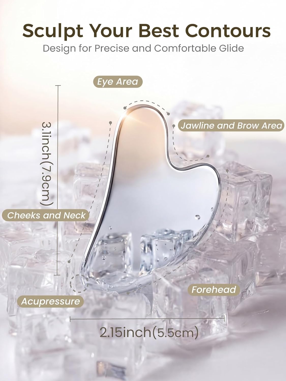 Gua Sha Facial Tools – Stone Guasha Tool for Face, Neck & Body