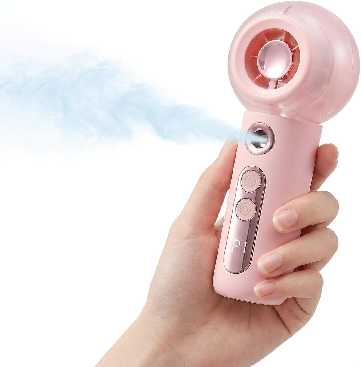 Portable Handheld Misting Fan, Rechargeable Mini Fan with LED Display