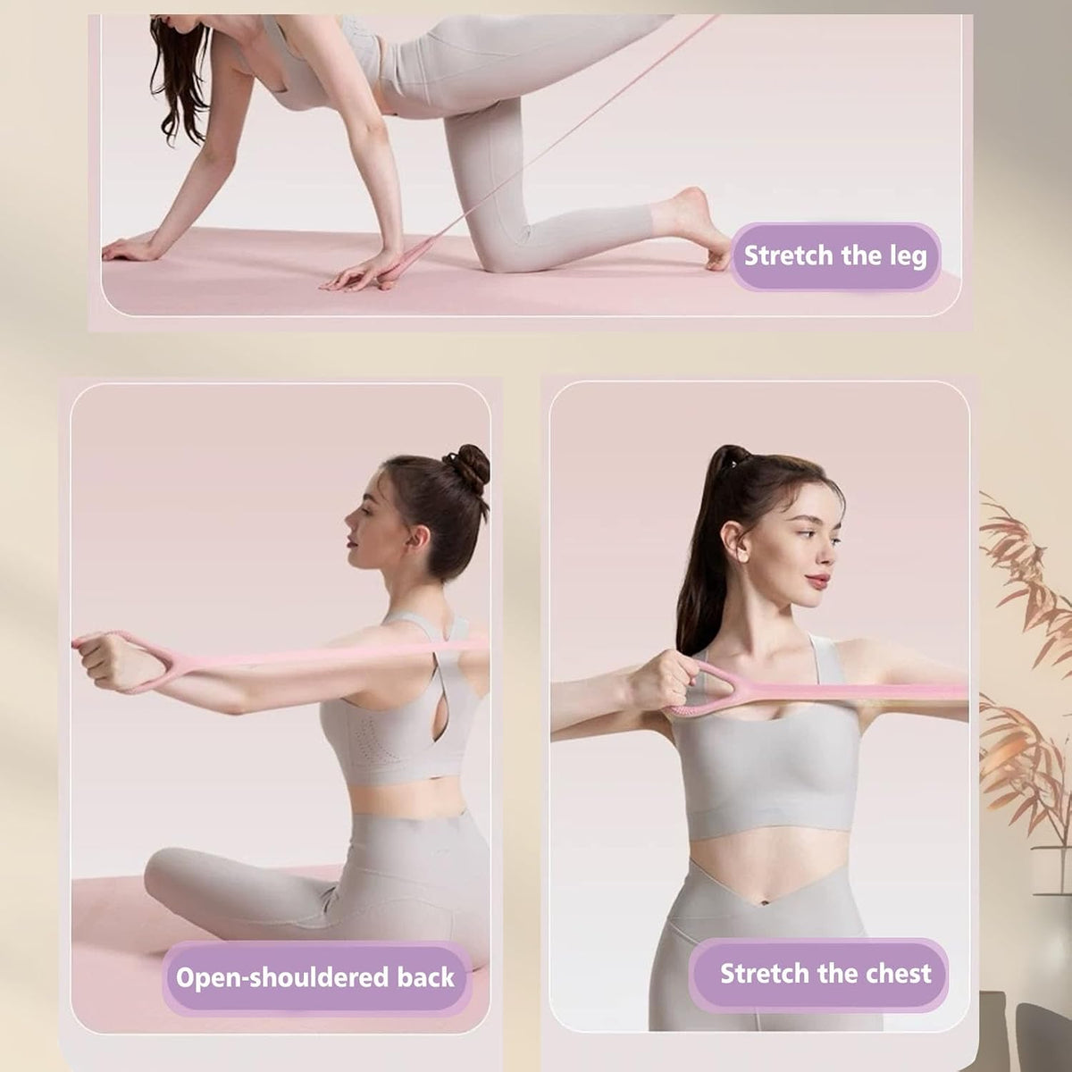Figure 8 Fitness Resistance Bands with Handles for Working Out