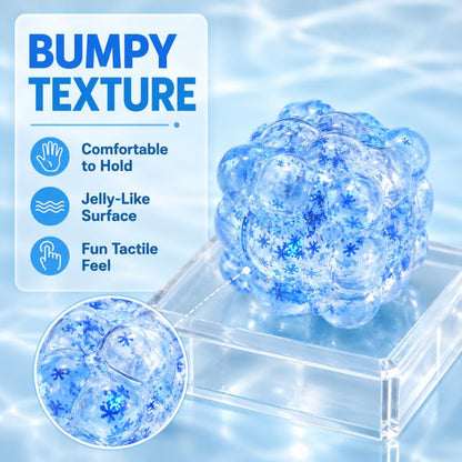 Squishy Textured Stress Balls 3pcs, Soft Memory Gel Squeeze Balls Fidget Toys for Kids/Adults Hand Exercises, Party Favors Anxiety Relief Squeeze Ball