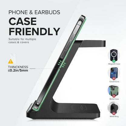 3 in 1 Fast Wireless Charging Station for Multiple Apple Devices