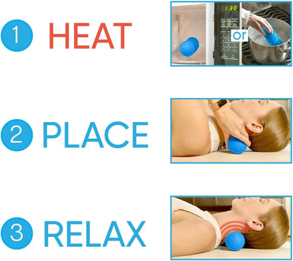 Dr. Cohen's acuball Heatable Deep Tissue Massage Ball - acuBall Trigger Point Massage Therapy for Myofascial and Stress Release and Exercise - Effective Back Massager Ball for Targeted Pain Relief