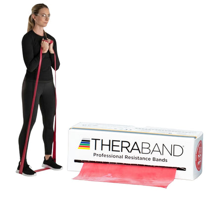 THERABAND Resistance Bands, 6 Yard Roll Professional Latex Elastic Band For Upper & Lower Body, Core Exercise, Physical Therapy, Pilates, Home Workouts, Rehab, Blue, Extra Heavy, Level 5
