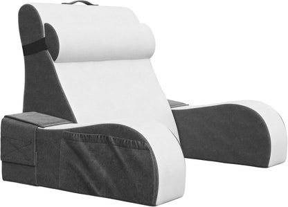 Kolbs Bed Wedge Pillow for Sleep Apnea, FSA Eligible Acid Reflux, and Back Pain Relief, with Chic Jacquard Cover - Headboard Wedges for Sleeping (5" Gentle Incline)