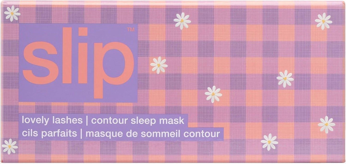slip Contour Sleep Mask | 100% Pure Mulberry Silk, Ultra Soft | Contoured Design, Prevents Eye Pressure | Adjustable Strap, Ideal for Travel - Black