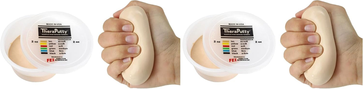 CanDo TheraPutty Standard Hand Exercise Putty For Rehabilitation, Exercises, Hand Therapy, and Occupational Therapy. Use To Strengthen Hand Muscles, Improve Fine Motor Skills, And Decrease Stress