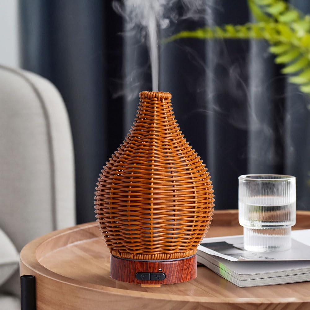 Essential Oil Diffuser, Ultrasonic Diffuser for Essential Oil, Cool Mist Humidifier Aromatherapy Diffuser with 7 Color Lighting Changing Modes, Waterless Auto Shut-Off for Home（Flower Fairy）