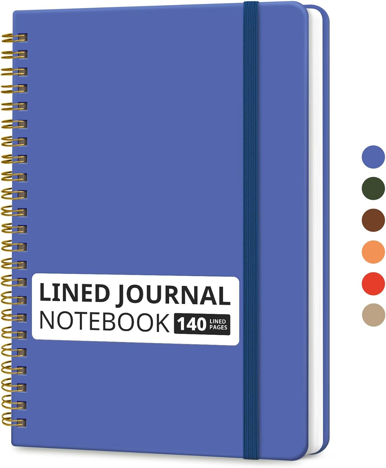 Taja Lined Spiral Journal Notebook for Women & Men, 140 Pages, College Ruled Hardcover Notebook for Work & Note Taking, Journals for Writing, A5(5.7" x 7.9") - Green