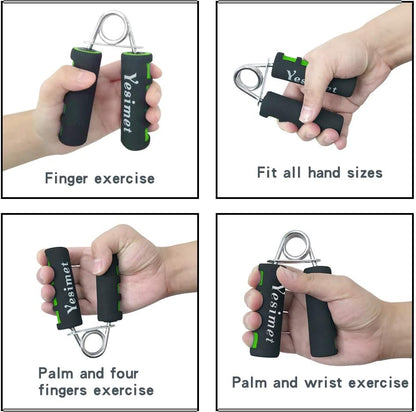 Hand Grip Strengthener Set, Forearm Exerciser, Finger Exercise Gripper, Grip Strength Trainer, hand Trainer-Soft Foam Hand Exerciser for Quickly Increasing Forearm and Hand Grips,2 Pack