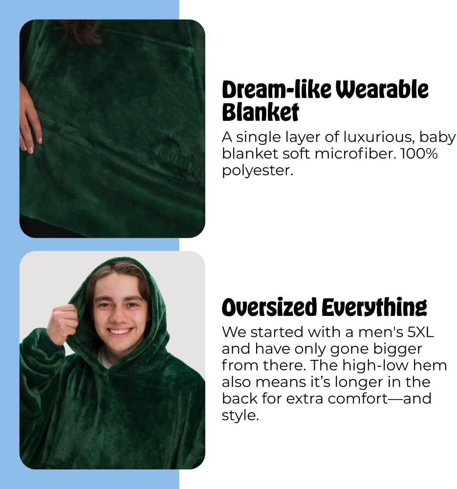 THE COMFY Dream | From Shark Tank | Patented | No Sherpa | Light Wearable Blanket Hoodie | Gift for Women & Men | One Size