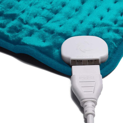 Ambershine 17''x33'' XXXL King Size Heating Pad with 12 Temperature Settings & 4 Auto-Off Countdown Timers, Pain Relief for Back/Neck/Shoulders/Abdomen/Legs(Dark Teal)