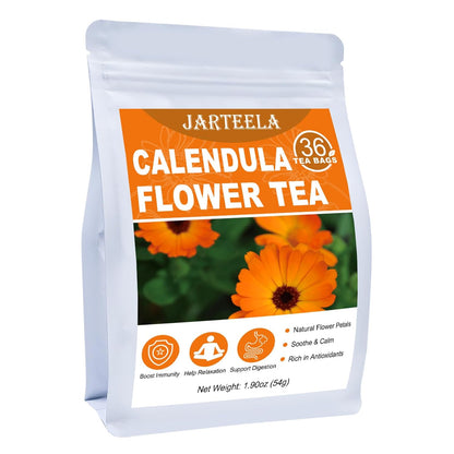 Jarteela Lemon Balm Tea, 1.5g x 60 Count - Natural Melissa Officinalis - Pyramid Herbal Lemon Balm Tea Bags for Digestion - Non-GMO - Caffeine-Free