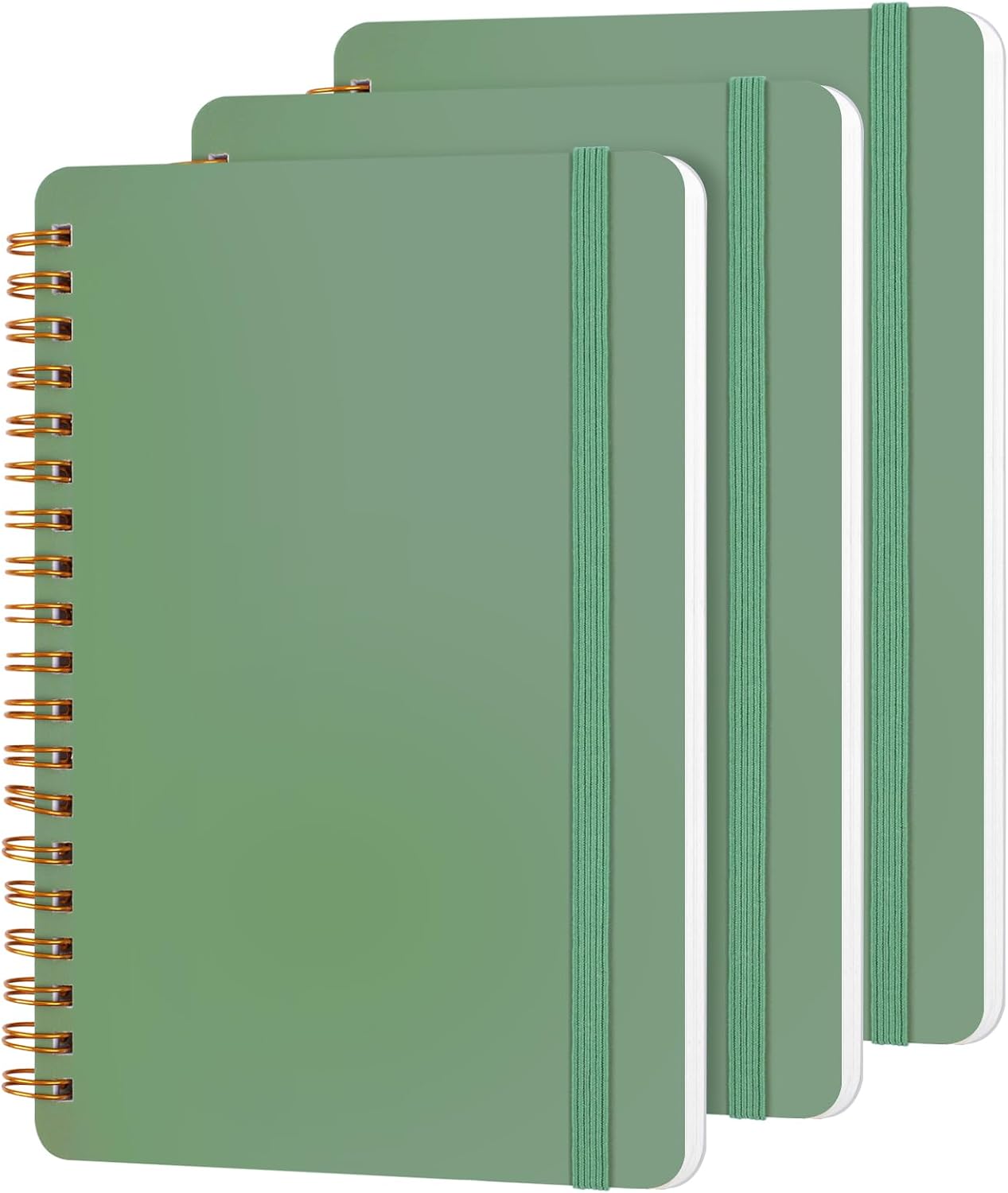 Utron 3 PCS Small Spiral Notebook 5x7, Notebooks for Note Taking, Morandi Spiral Journal Notebook, Work Notebook Small Notebooks 5x7 with Strap, Cute Notebooks for Women 70 Sheets/Note Books