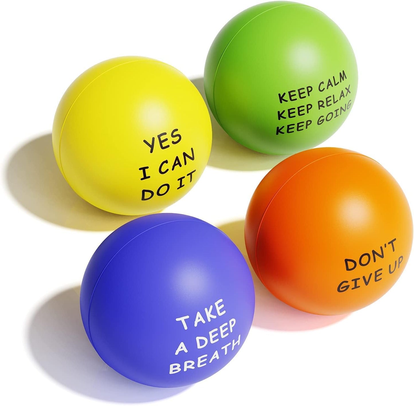 KDG Motivational Stress Balls(6 Pack) for Kids and Adults,Stress Relief Ball with Quetos to Rrelieve Anxiety and Manage Anger
