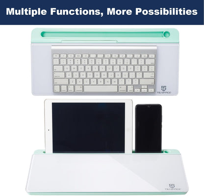 TSJ OFFICE Whiteboard Weekly Dry-Erase-Board - Desktop White Board Calendar Desk Organizers with Accessories Computer Keyboard Stand with Drawer, for Office, Home, School Supplies - White Calendar