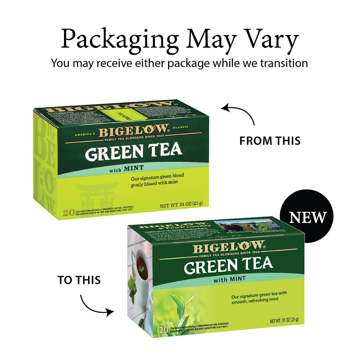 Bigelow Tea Green Tea with Mint, 20 ct