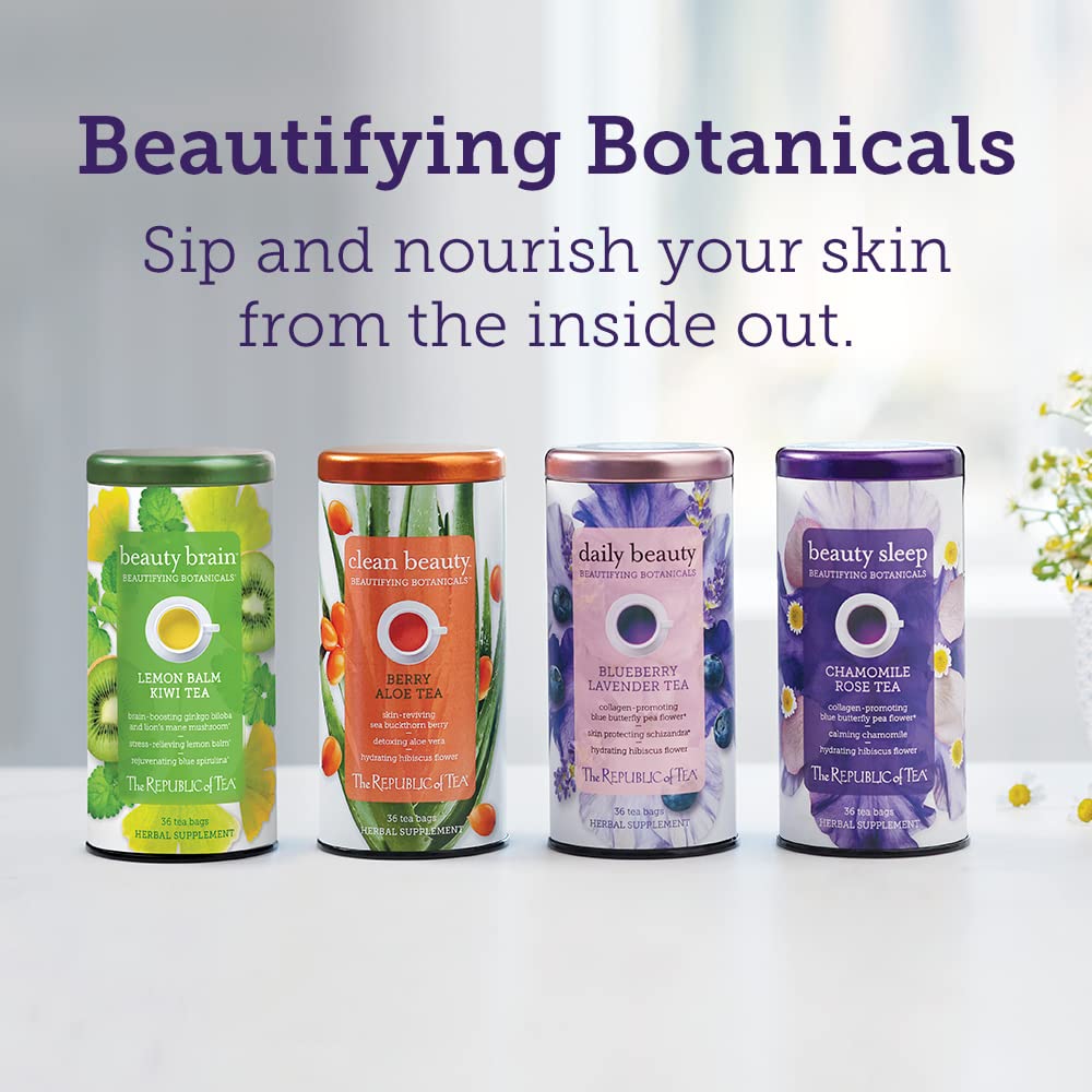 The Republic of Tea - Beautifying Botanicals® Beauty Sleep Chamomile Rose Herbal Tea Bags (36 count)