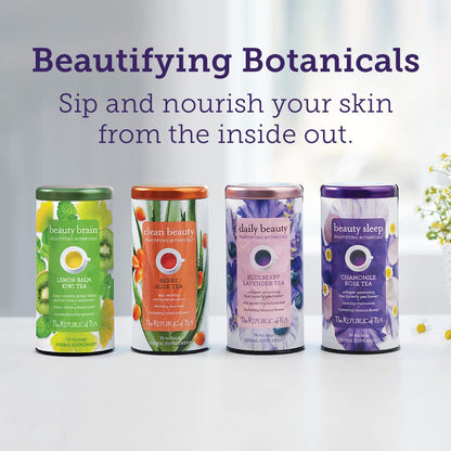 The Republic of Tea - Beautifying Botanicals® Beauty Sleep Chamomile Rose Herbal Tea Bags (36 count)