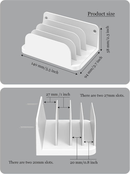 Wall Mount Phone Holder, (White)