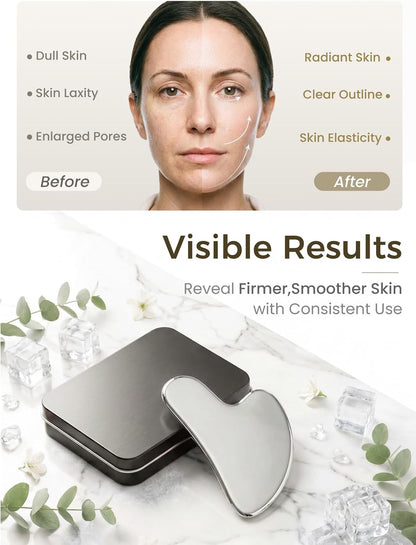 Gua Sha Facial Tools – Stone Guasha Tool for Face, Neck & Body