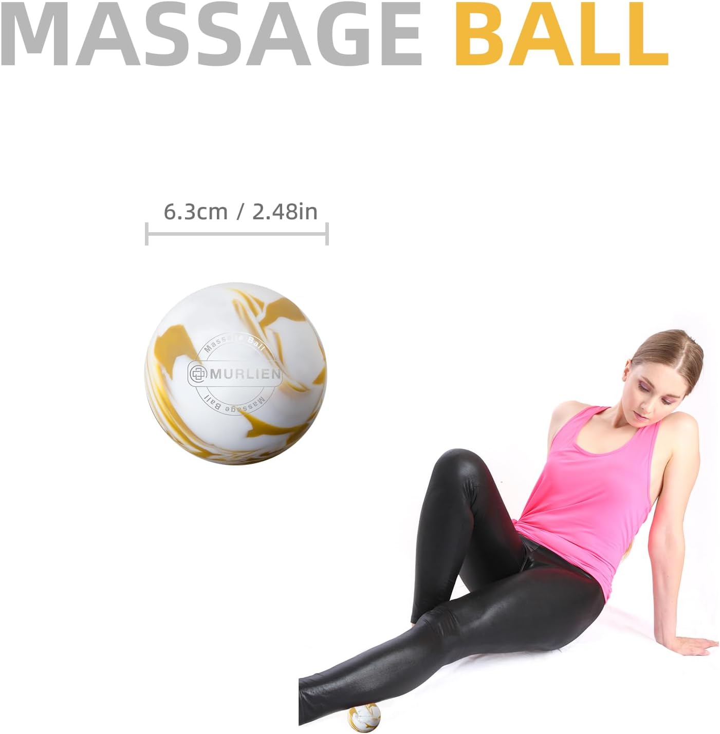Massage Ball, Lacrosse Ball for Trigger Point Therapy, Deep Tissue, Myofascial Release, Sore Muscle Relief Massager for Neck, Shoulder, Back, Legs, Foot or Muscle Tension - Blue