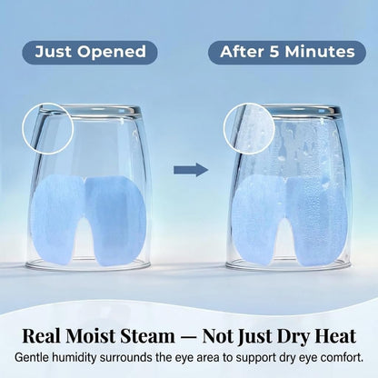 FACEMOON 30 Pack Self-Heating Steam Eye Masks for Dry Eyes: Moist Heat Warm Compress for Stye Fast Relief & Digital Eye Strain, Disposable Heated Eye Mask, No Microwave Needed, Unscented Travel Ready