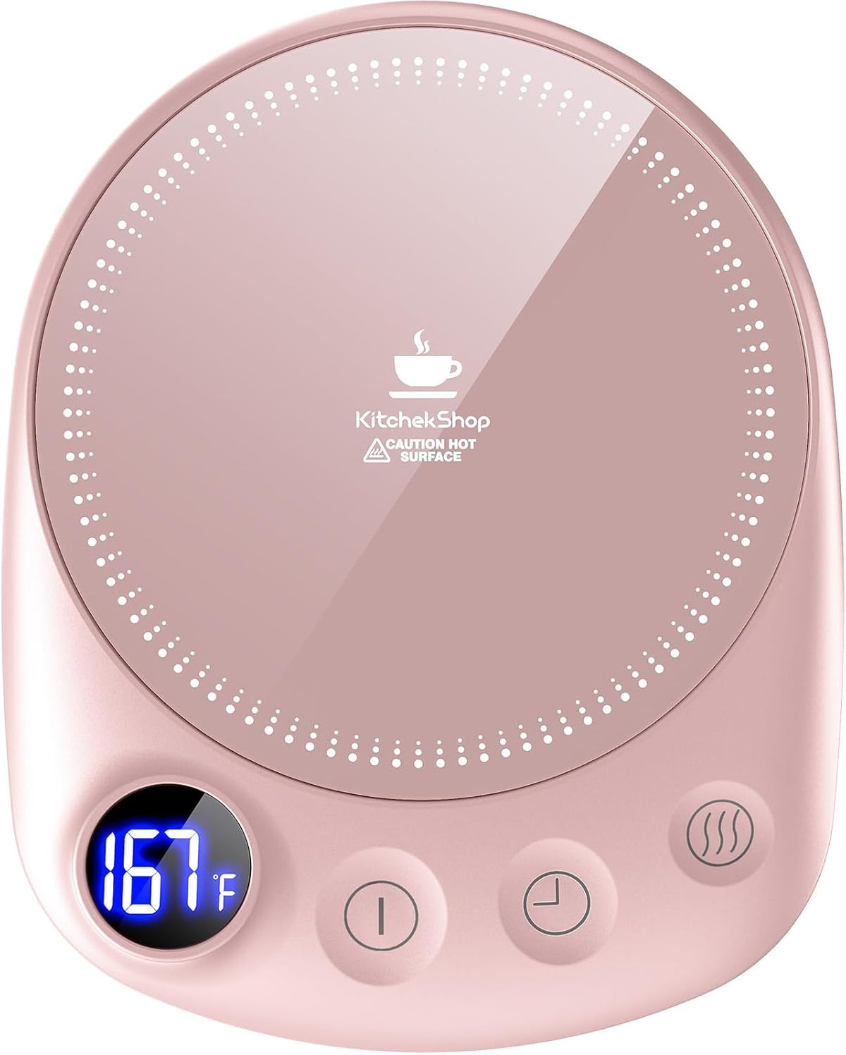 Coffee Mug Warmer - Fastest Heating & Highest Temperature, Coffee Cup Warmer for Desk Auto Shut Off, 4 Temp Settings & 1-12H Timer, Smart Electric Beverage Warmer for Coffee, Tea (Blue)