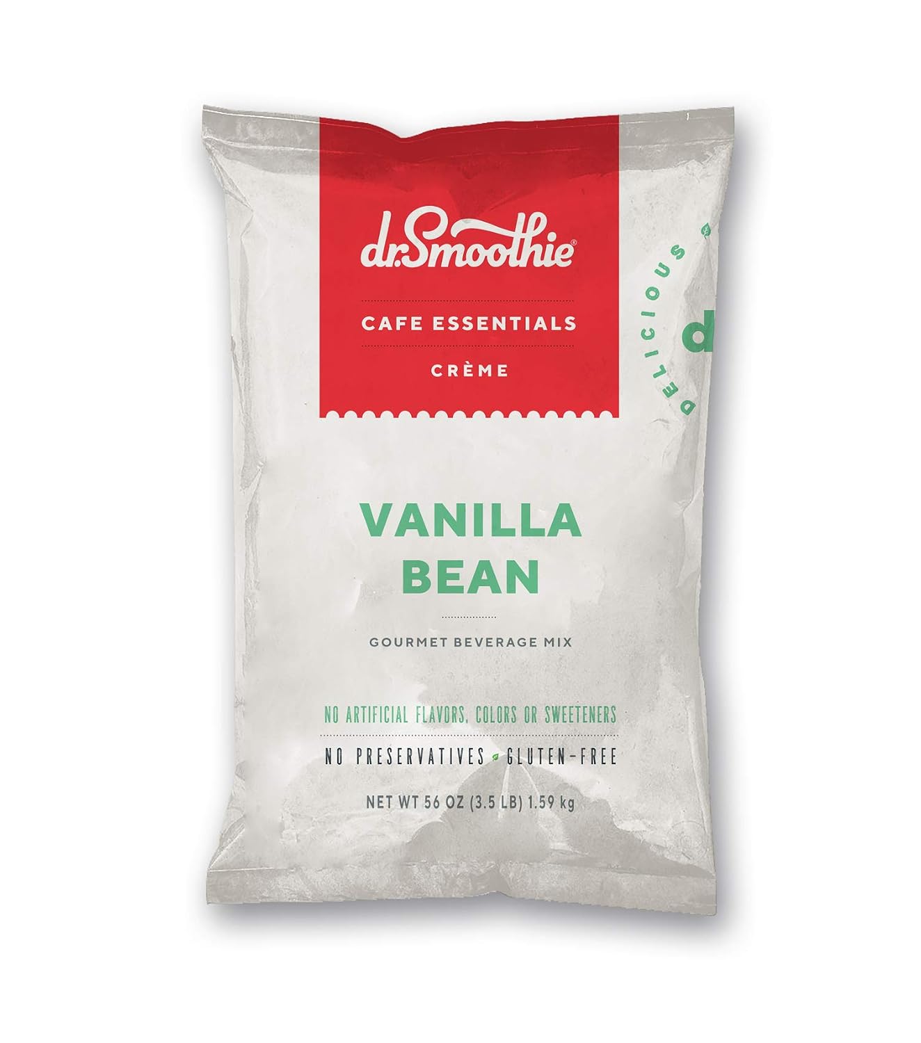 Café Essentials Matcha Green Tea Latte Frappe Mix – No Artificial Colors, Flavors, or Sweeteners – Shelf Stable – 51mg of Caffeine – Great for Hot, Iced, & Frozen Frappes (3.5 lb Bag, 30 Servings)