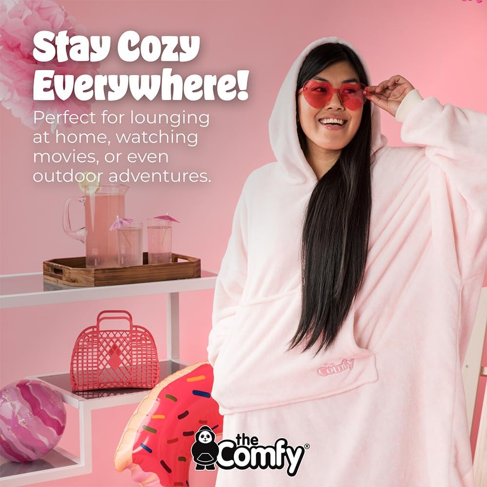 THE COMFY Dream | From Shark Tank | Patented | No Sherpa | Light Wearable Blanket Hoodie | Gift for Women & Men | One Size