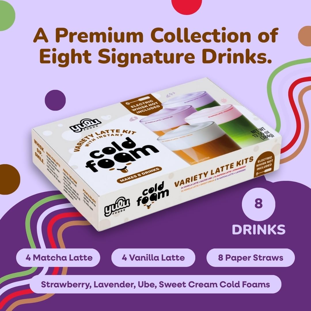 YULU FOODS Matcha Instant Latte Mix (12 Servings, 8.47 oz) | 3-in-1 Japanese Matcha Latte Powder with Creamer & Sugar | Non-Dairy | Hot or Iced Café-Style Latte in Seconds