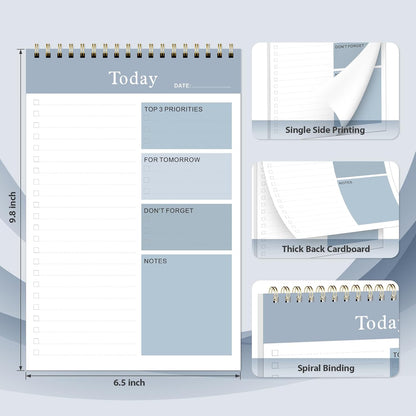Weekly To Do List Notepad, Undated Planner with 52 Sheets (8.5''x11'') | Desk Accessories and Supplies, Women & Man, Home School & Work
