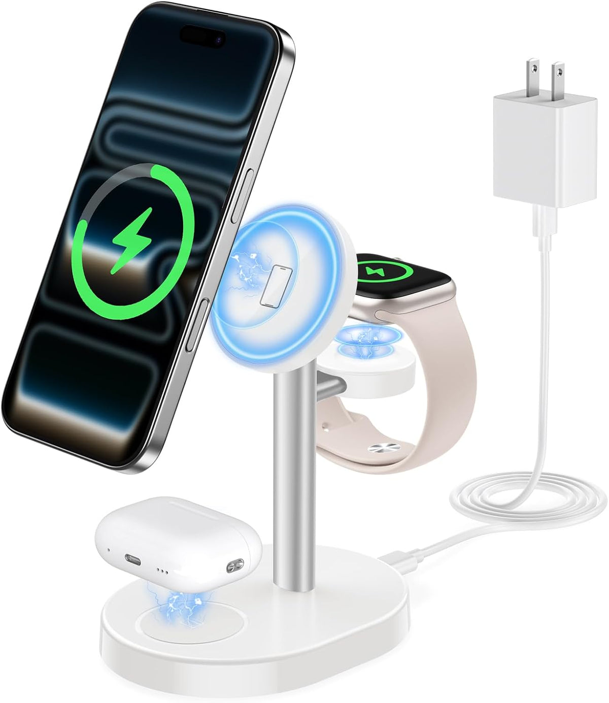 Mag-Safe Charger 3 in 1 Charging Station for iPhone Apple Watch AirPods