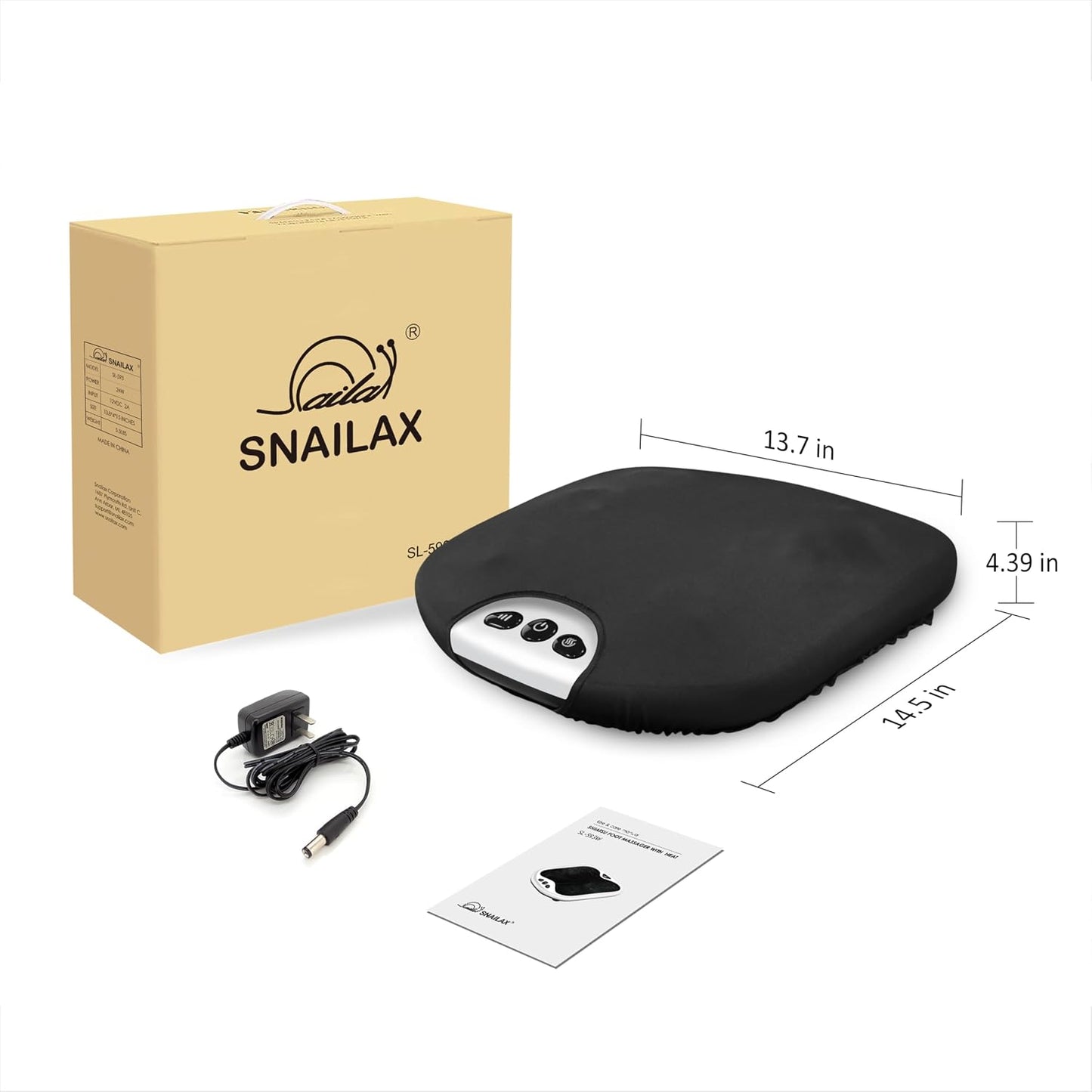 Snailax 2-in-1 Shiatsu Foot and Back Massager with Heat - Kneading Foot Warmer, Electric Feet Massage, Massagers for Back,Leg, Fathers Day Gift for Dad Men Women